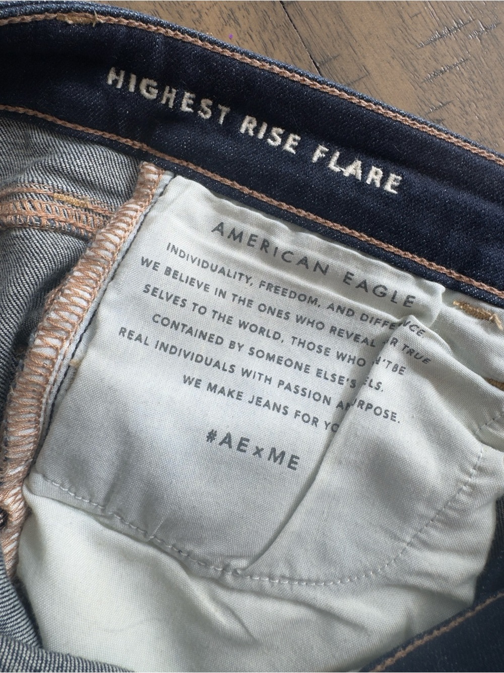 American Eagle Outfitters Dark Blue Flare Jeans - Picture 11 of 13